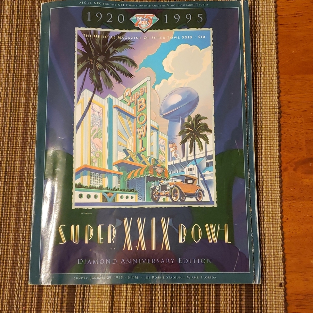 1995 Super Bowl XXIX Program Chargers vs 49ers